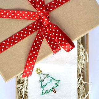 christmas tree handkerchief by adventures and tea parties