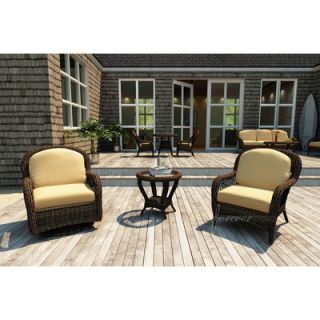 Forever Patio Leona 3 Piece Chat Deep Seating Group with Cushion