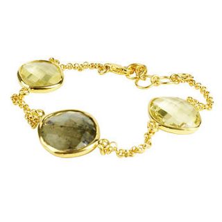 cressida bracelet labradorite and citrine by flora bee