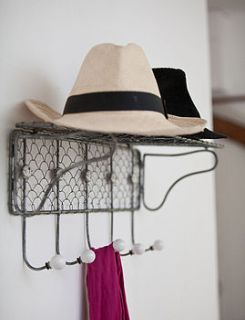 wire coat and hat rack by rose & grey