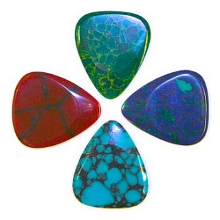 stone tones guitar plectrums in a gift tin by timber tones