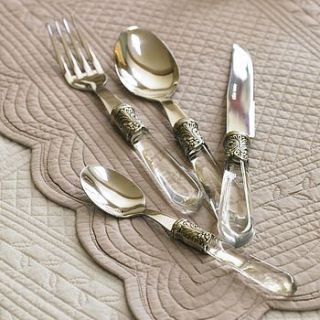 luxury baroque steel cutlery with vinyl handles by dibor