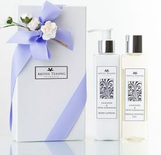 lavender & rose geranium gift box by artful teasing, petworth