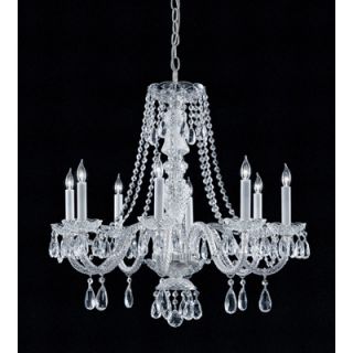 Crystorama Bohemian Crystal 8 Light Candle Chandelier with Crystal