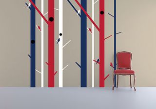 abstract trees wall sticker by zazous