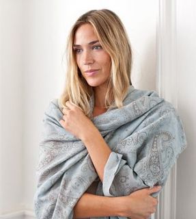 cashmere paisley scarf by willowcashmere