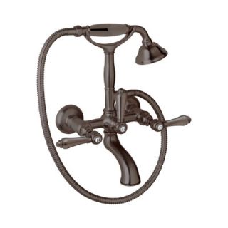 Elizabethan Classics Wall Mount Gooseneck Tub Faucet with Hand Shower
