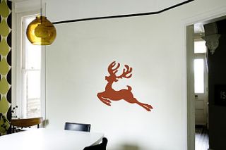 reindeer wall sticker by frank & fearless