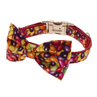jelly bean bow tie dog collar by mrs bow tie