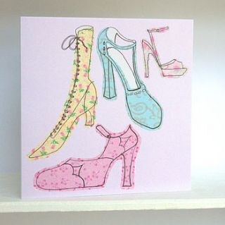 vintage shoes card by striped paint design