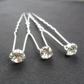 set of three diamante hair pins by yatris home and gift