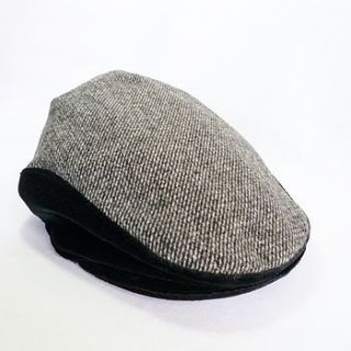 tweed and velvet flat cap by moaning minnie