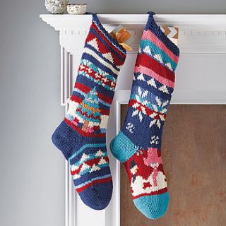 hand knitted christmas stocking by chunkichilli