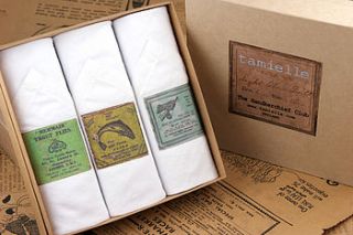 box of men's hankies fishing by tamielle