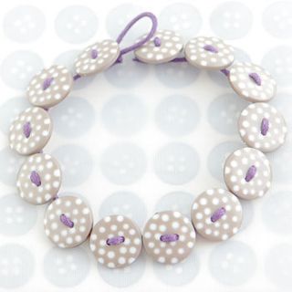 handmade polka dot button bracelets by button it
