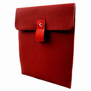 handcrafted red leather case for ipad by freeload leather accessories