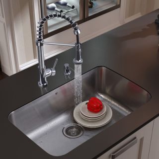 Vigo 30 x 18.75 Undermount Kitchen Sink with Faucet, Strainer and