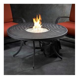 Nightfire Crystal Fire Pit Table with Mesh Top