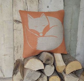 ' rusty the sleeping fox ' cushion by rustic country crafts