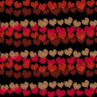 hearts greeting card by bleuet textiles