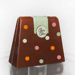 large chocolate handbag multi spot by clifton cakes