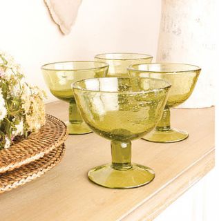 emerald dessert glass by dibor