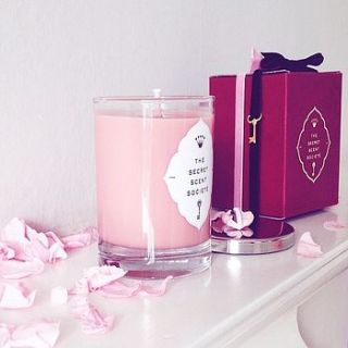 coconut and fig blush soy candle by the secret scent societé