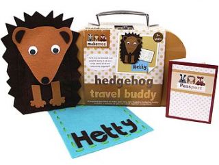 felt hedgehog travel buddy creative kit by nest