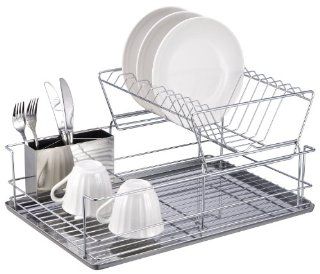 Home Basics 2 Tier Dish Rack   Draining Dish Rack