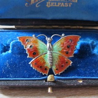 vintage art deco butterfly brooch by ava mae designs