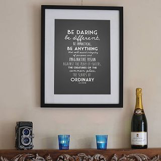 be daring typographical print by oakdene designs