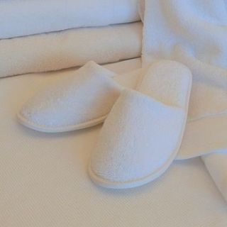 verona organic cotton towelling slippers by the fine cotton company