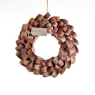mahogany wreath by lindsay interiors