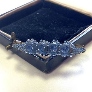 art deco diamante and bead brooch by iamia