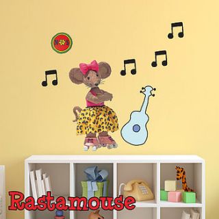 rastamouse scratchy childrens wall sticker by the binary box