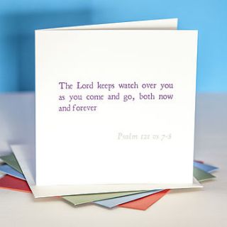 'the lord keeps watch' bible verse card by belle photo ltd