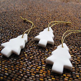 porcelain christmas tree decorations by squeak gift and party