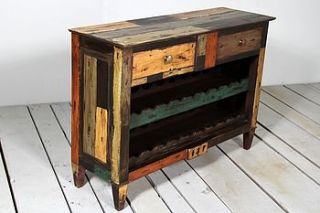 mary rose upcycled wine rack sideboard by little tree furniture