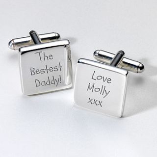 personalised bestest daddy cufflinks and case by sleepyheads