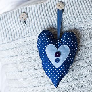 hanging heart row personalised decoration by 2 green monkeys