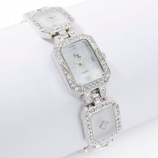 FX by Franz Xavier Octagon Frosted Crystal Bracelet Watch
