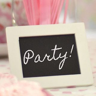 white chalkboard place cards or buffet signs by popbox party