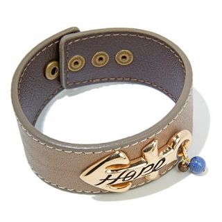Studio Barse "Intuition" Gemstone, Leather and Bronze Bracelet