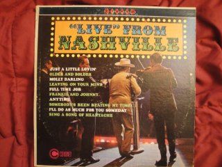 "Live" From Nashville on Coronet Records CXS 249, Stereo Vinyl Lp Record Hits of Eddy Arnold, Kitty Wells, Jim Reeves, Jimmie Rodgers EtcFun Album Music
