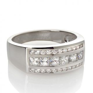 Men's 1.23ct Absolute™ Round and Princess 3 Row Band Ring