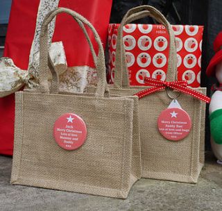 personalised christmas gift bag & keyring by andrea fay's