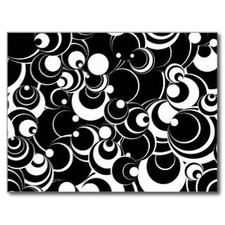 Circles Swirls Abstract   Customize Template Post Cards