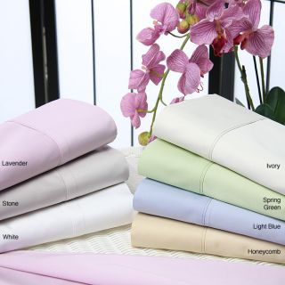 PHF Cotton Sateen 500 Thread Count Honeycomb Pillowcases (Set of 2) Pillowcases & Shams
