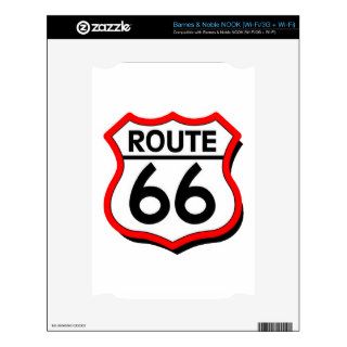 Route 66 Shield with red & Shadow Decal For The NOOK
