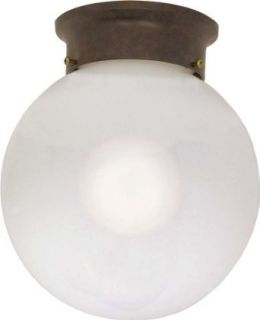 Nuvo 60/248 8 Inch Ball Old Bronze with White Glass   Close To Ceiling Light Fixtures  